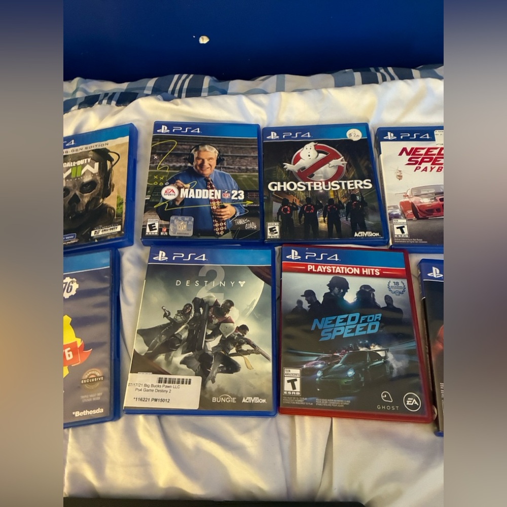 Sony PS4 Game Collection - Blue and Red Cases
